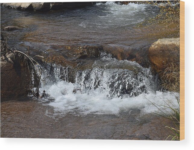 Water Wood Print featuring the photograph Waterfall Westcliffe CO #1 by Margarethe Binkley