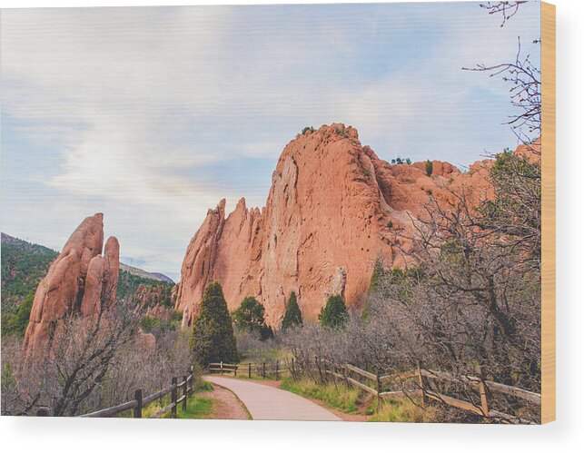 Colorado Springs Wood Print featuring the photograph 10910 Garden of Gods by Pamela Williams