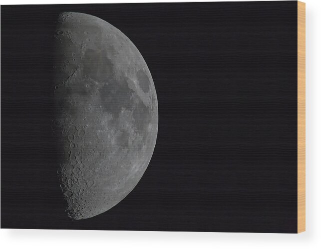 Space Wood Print featuring the photograph 1200mm Moon by Digiblocks Photography