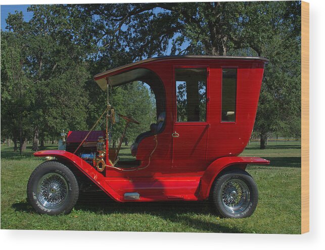 1909 Wood Print featuring the photograph 1909 Ford Model T Limo Custom Hot Rod by Tim McCullough