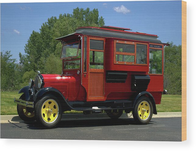 1929 Wood Print featuring the photograph 1929 Ford Popcorn Truck by Tim McCullough