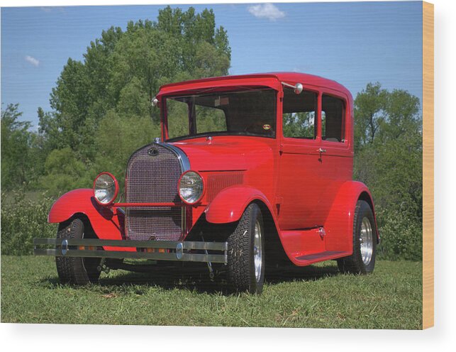 1929 Wood Print featuring the photograph 1929 Ford Sedan Hot Rod by Tim McCullough