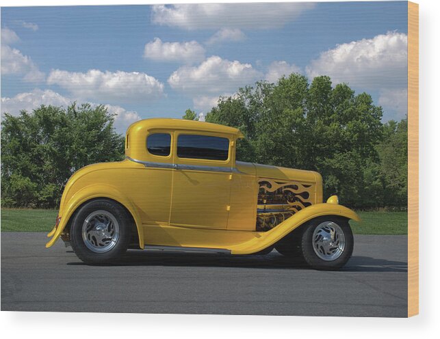 1931 Wood Print featuring the photograph 1931 Ford Coupe Hot Rod by Tim McCullough