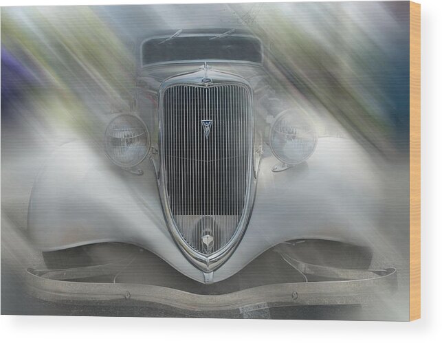1934 Ford Coupe #automobile #automotive Car Show# Cars# Classic #classic Car #ford# Old #retro# Transportation #vintage #1934 Ford Coupe Wood Print featuring the photograph 1934 Ford Coupe by Louis Ferreira