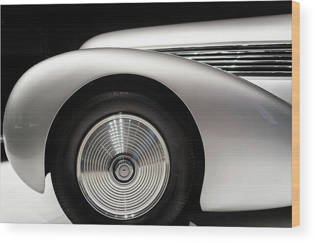 2016 Wood Print featuring the photograph 1938 Hispano-Suiza H6B Xenia by Wade Brooks