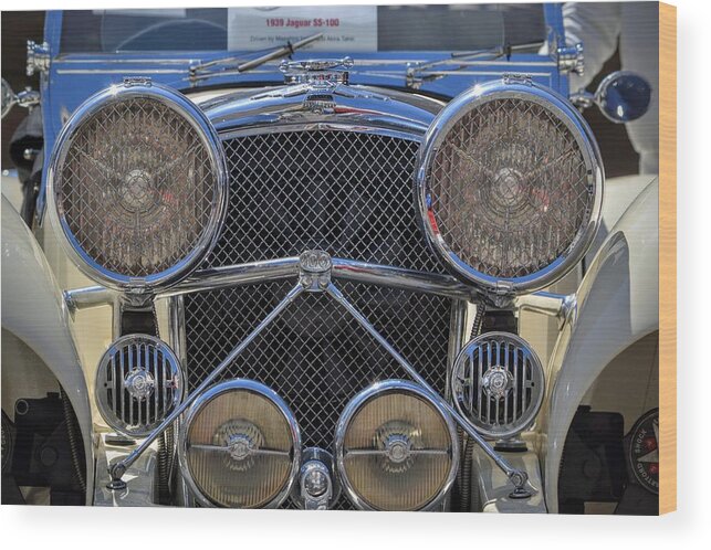 Chrome Wood Print featuring the photograph 1939 Jaguar by Dean Ferreira