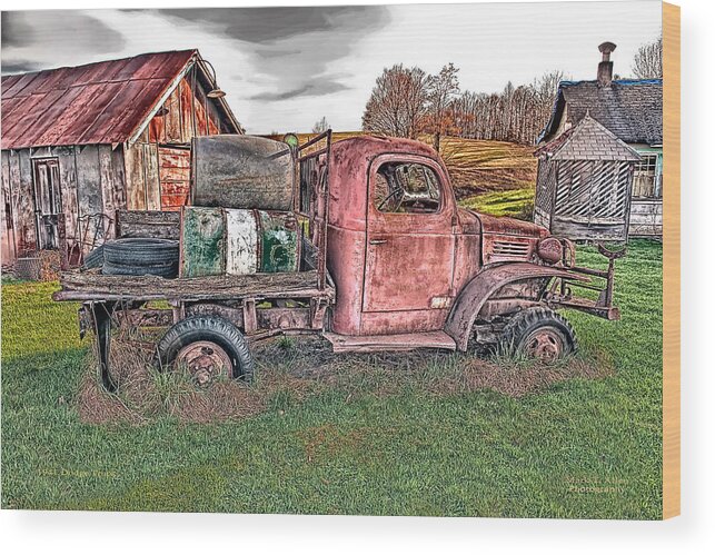 Antique Wood Print featuring the photograph 1941 Dodge Truck by Mark Allen