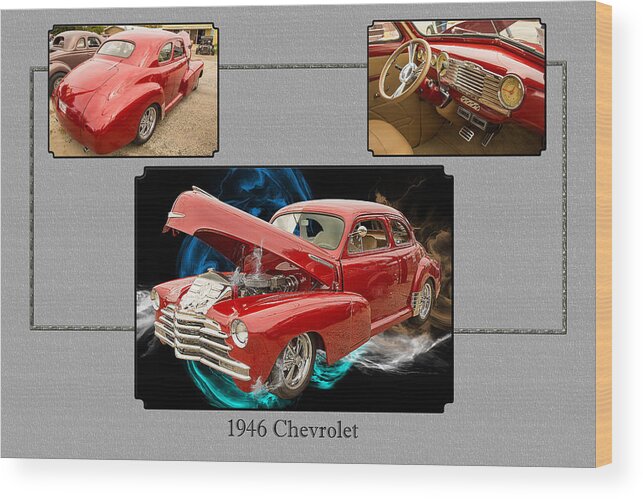 1946 Chevrolet Wood Print featuring the photograph 1946 Chevrolet Classic Car Photograph 6772.02 by M K Miller