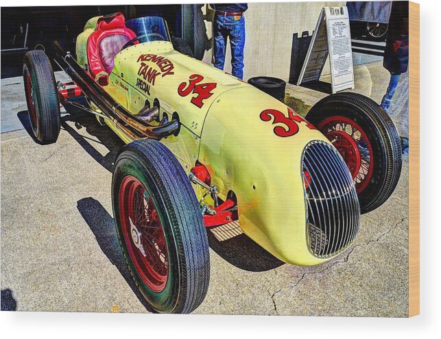 Josh Williams Photography Wood Print featuring the photograph 1948 Kurtis Kraft Indy Roadster #34 Front by Josh Williams