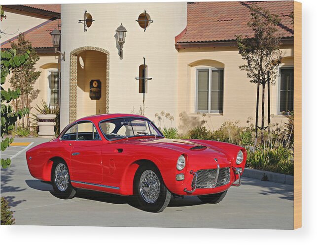 Pegaso Wood Print featuring the photograph 1955 Pegaso Tipo Z-102B Saoutchik Coupe by Steve Natale