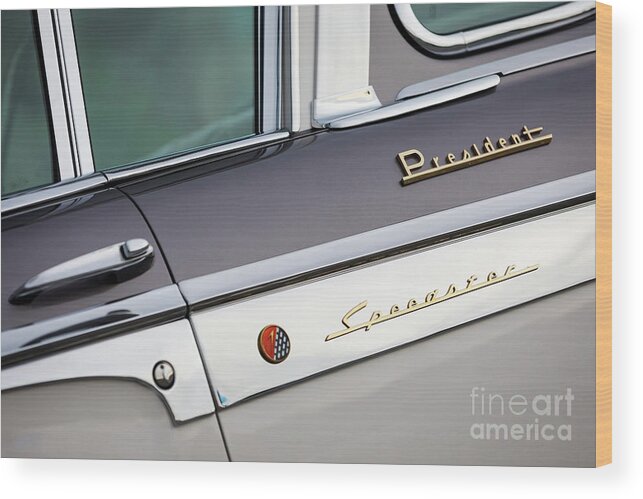 Automotive Wood Print featuring the photograph 1955 President Speedster by Dennis Hedberg