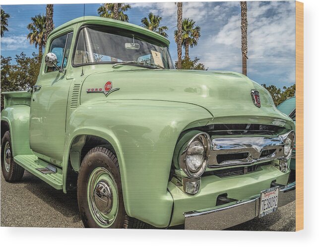 Truck Wood Print featuring the photograph 1956 Ford F-100 Pickup by Steve Benefiel