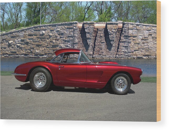1958 Wood Print featuring the photograph 1958 Corvette by Tim McCullough
