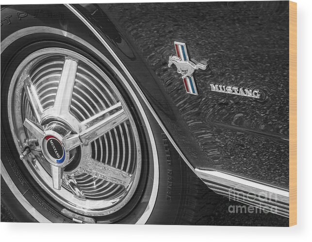 Ford Wood Print featuring the photograph 1964 Mustang by Dennis Hedberg