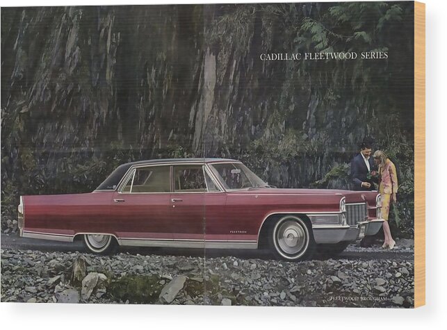 The Deville Was Redesigned For 1965 But Rode On The Same 129.5-inch (3 Wood Print featuring the photograph 1965 Cadillac de Ville by Vintage Collectables