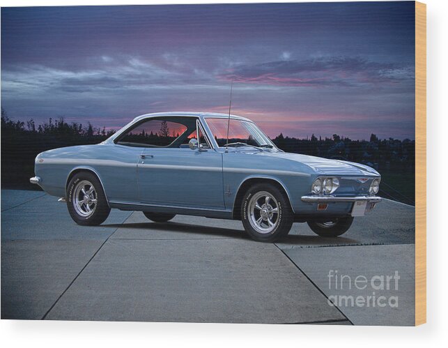 Automobile Wood Print featuring the photograph 1965 Corvair Monza by Dave Koontz