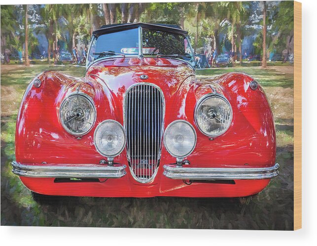 1954 Jaguar Wood Print featuring the photograph 1954 Jaguar XK 120 SE OTS #2 by Rich Franco