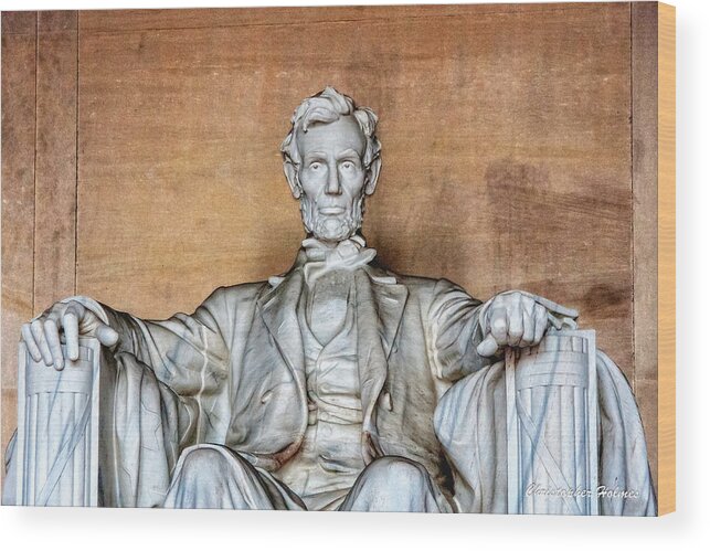 Abraham Lincoln Wood Print featuring the photograph Abraham Lincoln by Christopher Holmes