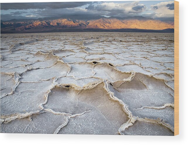 death Valley Wood Print featuring the photograph Badwater Sunrise #2 by Mike Irwin