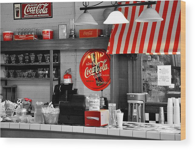 Coca Cola Wood Print featuring the photograph Coca Cola by Todd Hostetter