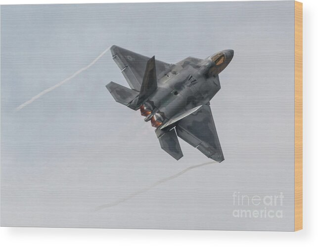 F22 Wood Print featuring the digital art F-22 Raptor #2 by Airpower Art