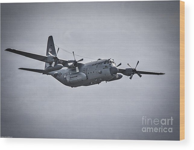 Flying Low Wood Print featuring the photograph Flying Low #2 by Mitch Shindelbower