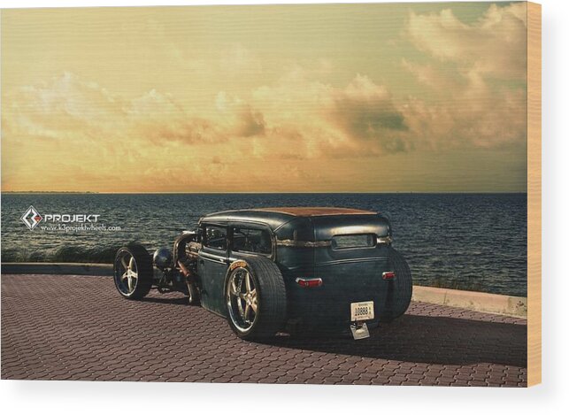 Funny Car Wood Print featuring the photograph Funny Car #2 by Jackie Russo