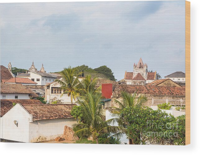 Ancient Wood Print featuring the photograph Galle Fort in Sri Lanka #2 by Didier Marti