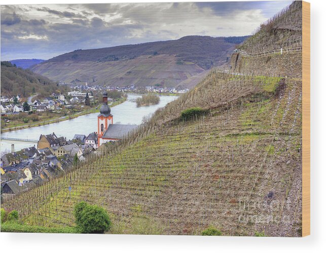 Village Wood Print featuring the photograph German Wine Country #2 by Juli Scalzi