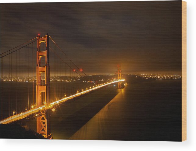 America Wood Print featuring the photograph Golden Gate Bridge #3 by Evgeny Vasenev