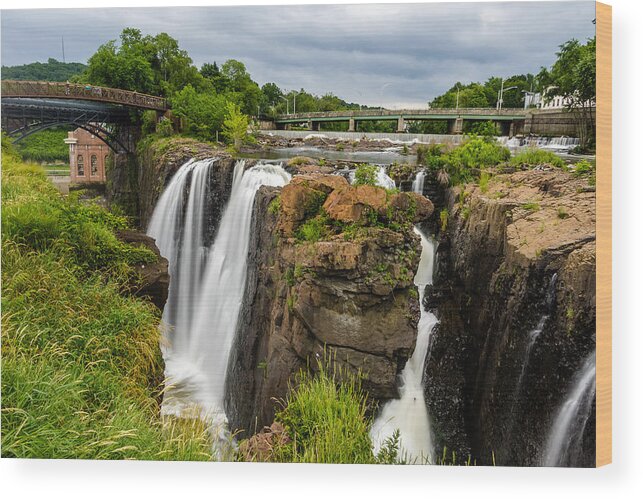 Park Wood Print featuring the photograph Great Falls of the Passaic River #2 by SAURAVphoto Online Store