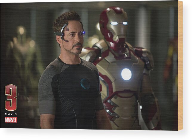 Iron Man 3 Wood Print featuring the digital art Iron Man 3 #2 by Super Lovely