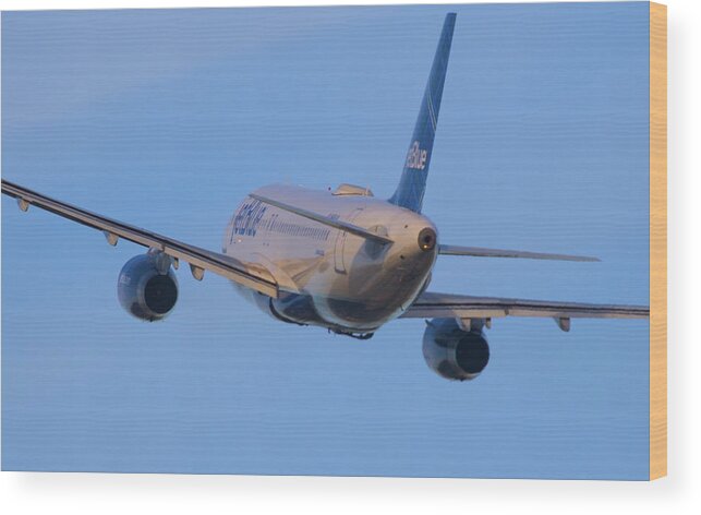 Jet Blue Wood Print featuring the photograph Jet Blue #1 by Dart Humeston