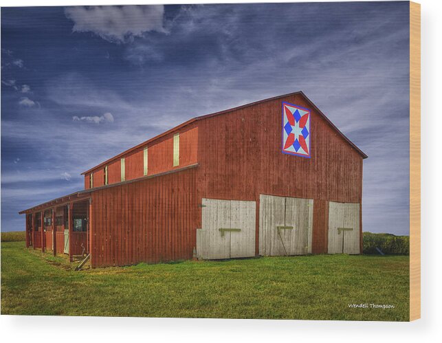 Kentucky Landscapes Wood Print featuring the photograph Kentucky Quilt Barn #2 by Wendell Thompson