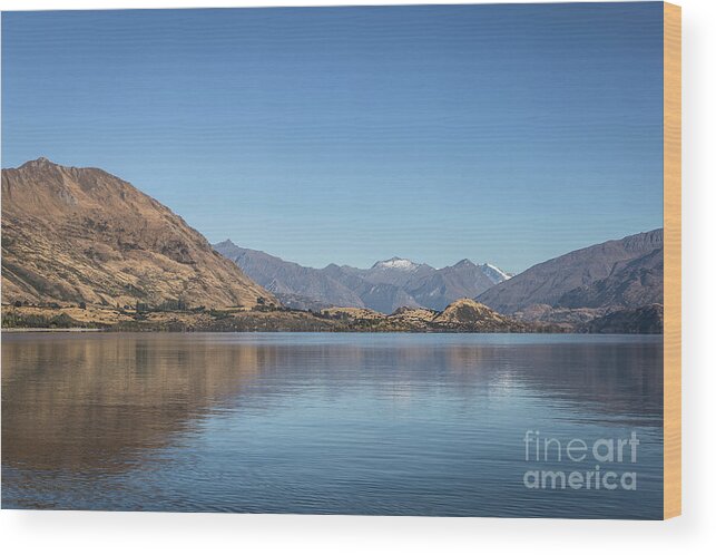 Canterbury Wood Print featuring the photograph Lake Wanaka in New Zealand #2 by Didier Marti