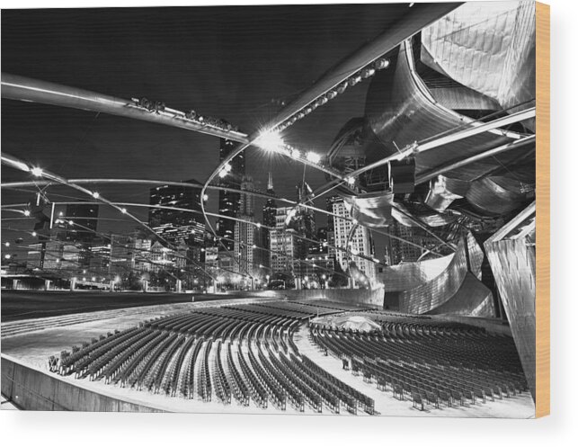 Chicago Wood Print featuring the photograph Millennium Park #2 by Sebastian Musial