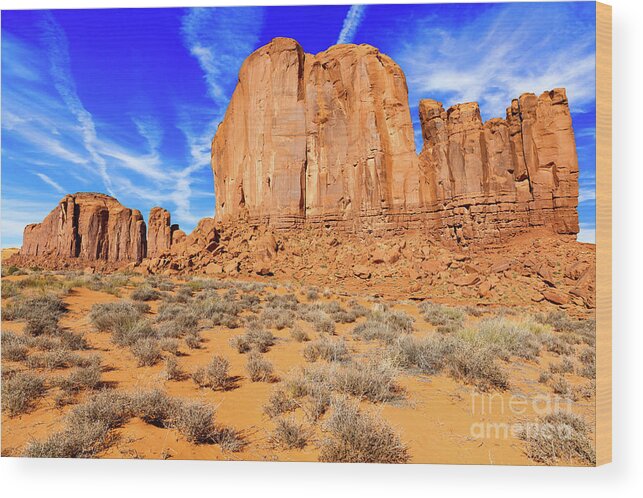 Monument Valley Wood Print featuring the photograph Monument Valley Utah #2 by Raul Rodriguez