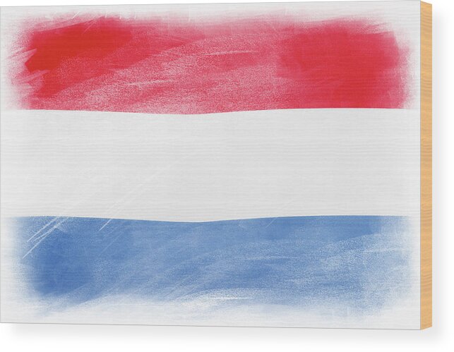 Flag Wood Print featuring the photograph Netherlands flag #2 by Les Cunliffe