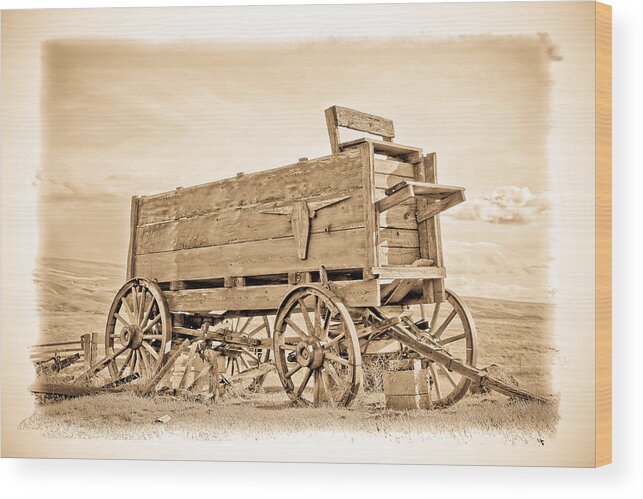 Old West Wagon Wood Print featuring the photograph Old West Wagon #2 by Steve McKinzie