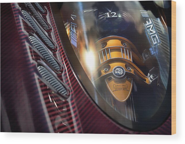 Pagani Huayra Wood Print featuring the photograph #Pagani #Huayra #Roadster #Print #2 by ItzKirb Photography