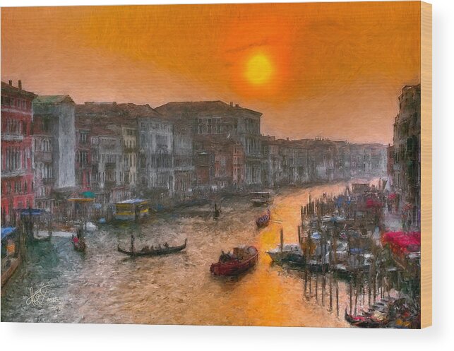 Venice Wood Print featuring the photograph Riva del Ferro. Venezia #2 by Juan Carlos Ferro Duque