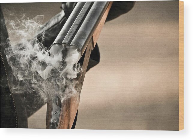 Shotgun Wood Print featuring the photograph Shotgun #2 by Mariel Mcmeeking