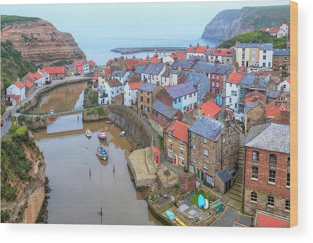 Staithes Wood Print featuring the photograph Staithes - England #2 by Joana Kruse