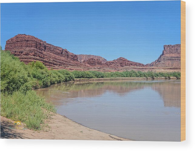 Colorado Plateau Wood Print featuring the photograph The Colorado River #2 by Jim Thompson