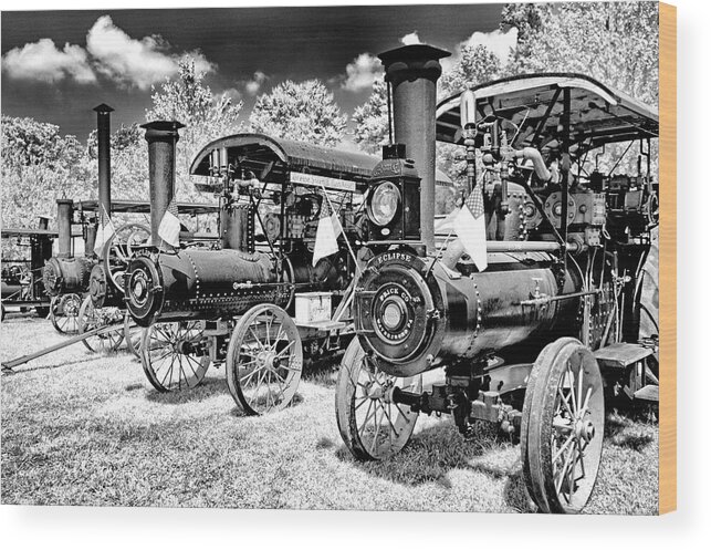 Tractors Wood Print featuring the photograph The old way of farming #2 by Paul W Faust - Impressions of Light