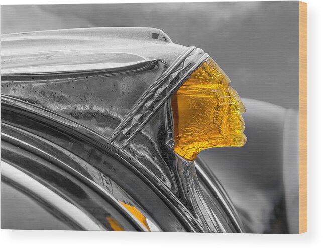 Pontiac Wood Print featuring the photograph Vintage Pontiac Hood Ornament #1 by Jim Hughes