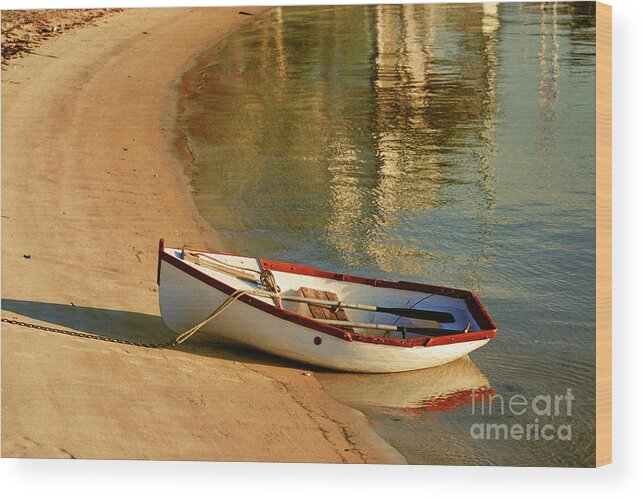 Rowboat Wood Print featuring the photograph 2- Waiting For A Captain by Joseph Keane