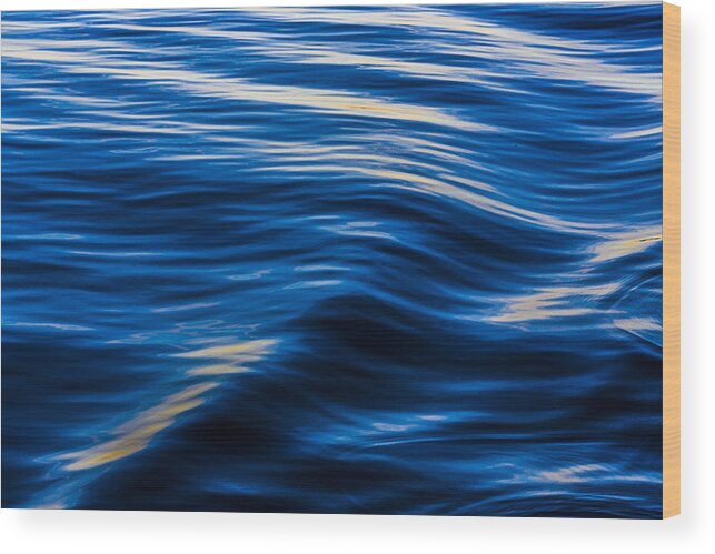 Water Wood Print featuring the photograph Waves #2 by Elmer Jensen