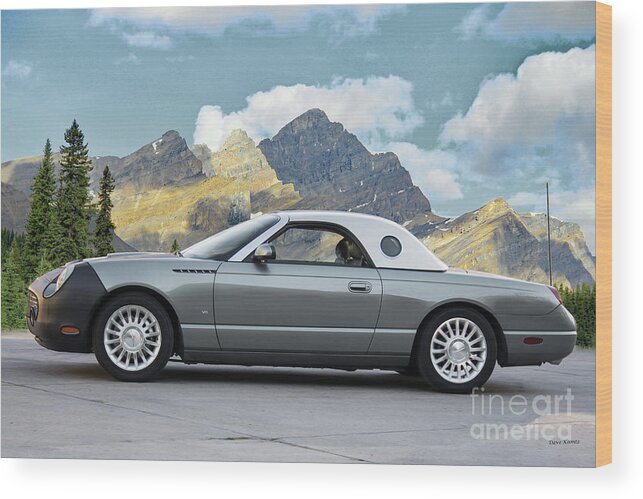 Automobile Wood Print featuring the photograph 2004 Ford Thunderbird Landau by Dave Koontz
