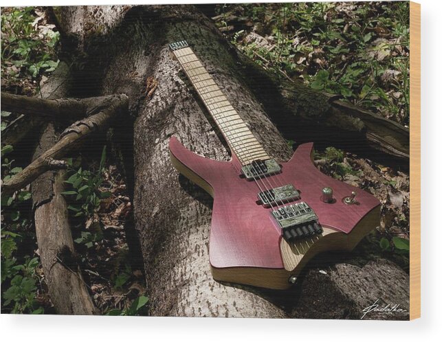 Guitar Wood Print featuring the photograph Guitar #23 by Jackie Russo